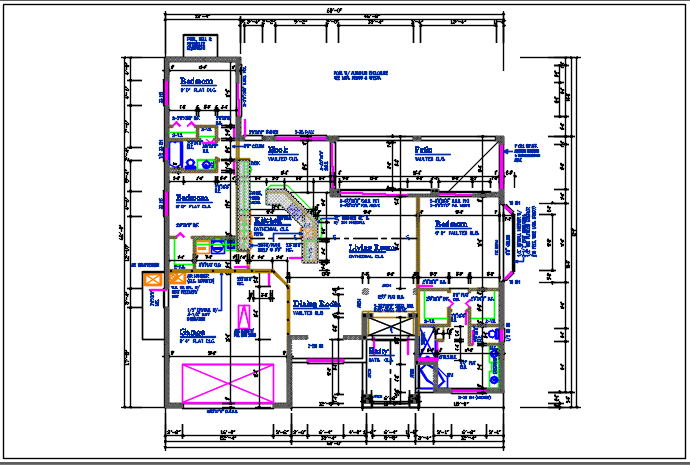 Working plan detail of the dwg file