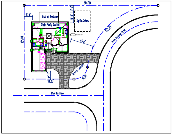 Working plan detail of the dwg file
