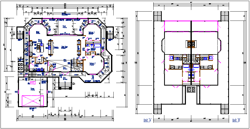 Working plan layout details dwg files