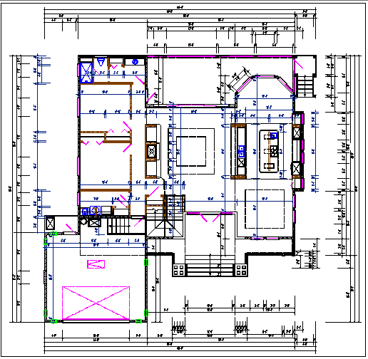Working plan layout details dwg files