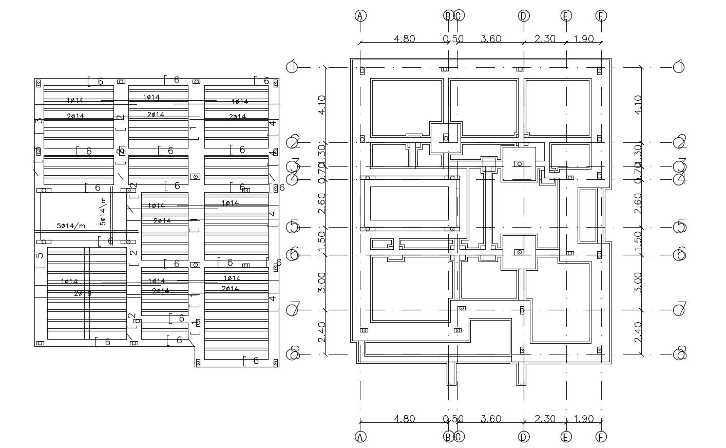 Working Drawing Foundation Layout CAD File 