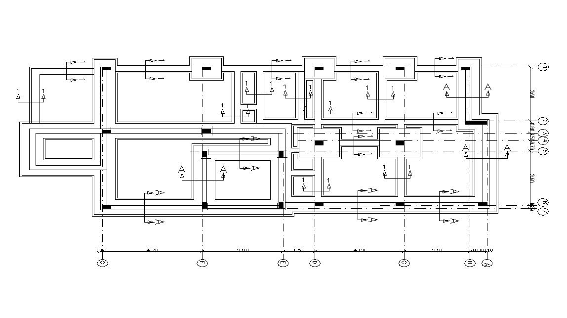 Working Drawing Foundation Layout CAD File 