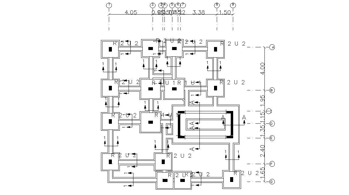 Working Drawing Structural Foundation Layout CAD File