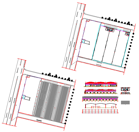 Workshop factory and warehouse offices shed design drawing