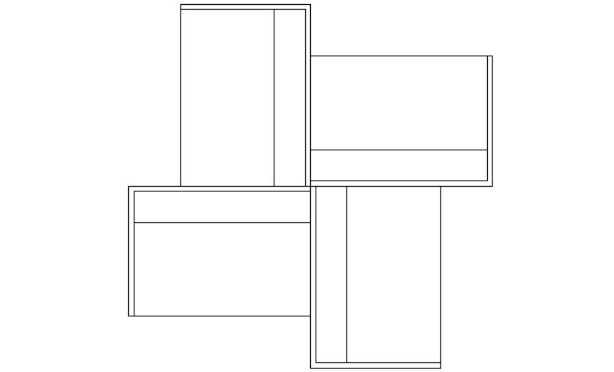 Work station desk design 2d layout cad blocks in AutoCAD, dwg file.