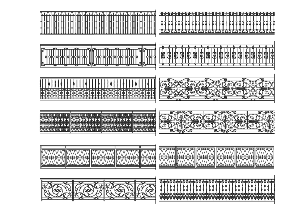 Wrought iron railing