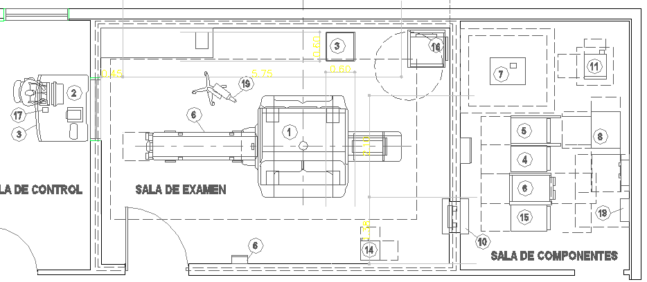 X-Ray Room of Hospital Design dwg file