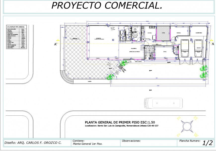 A Commercial building plan autocad file