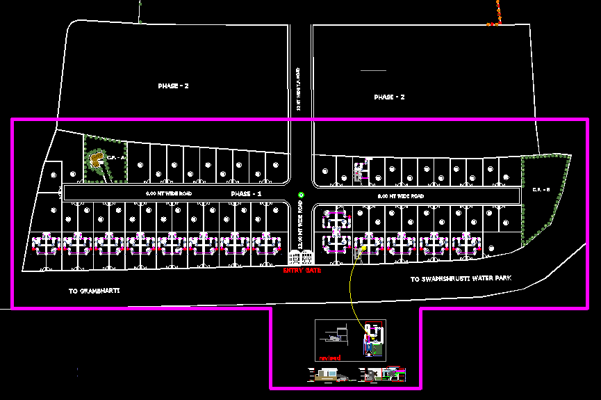 Town Planning CAD Drawing with Detailed Urban Layout and Master Plan