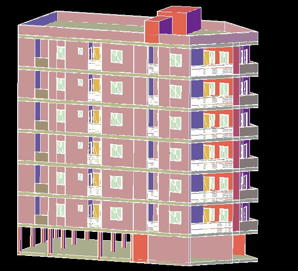3D Apartment AutoCAD Drawing for Modern Residential Projects
