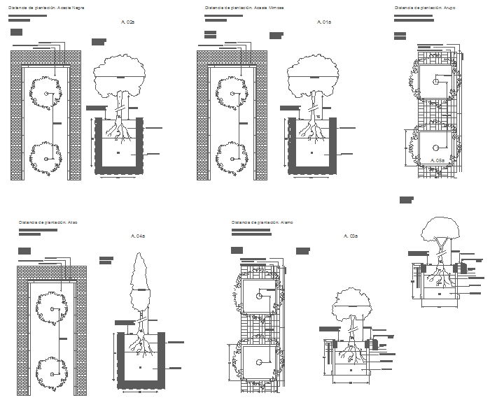 Tree Block plan And Elevation