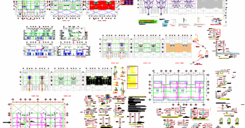 Social House of Innovators 2D CAD Drawing with L Shape Layout Design