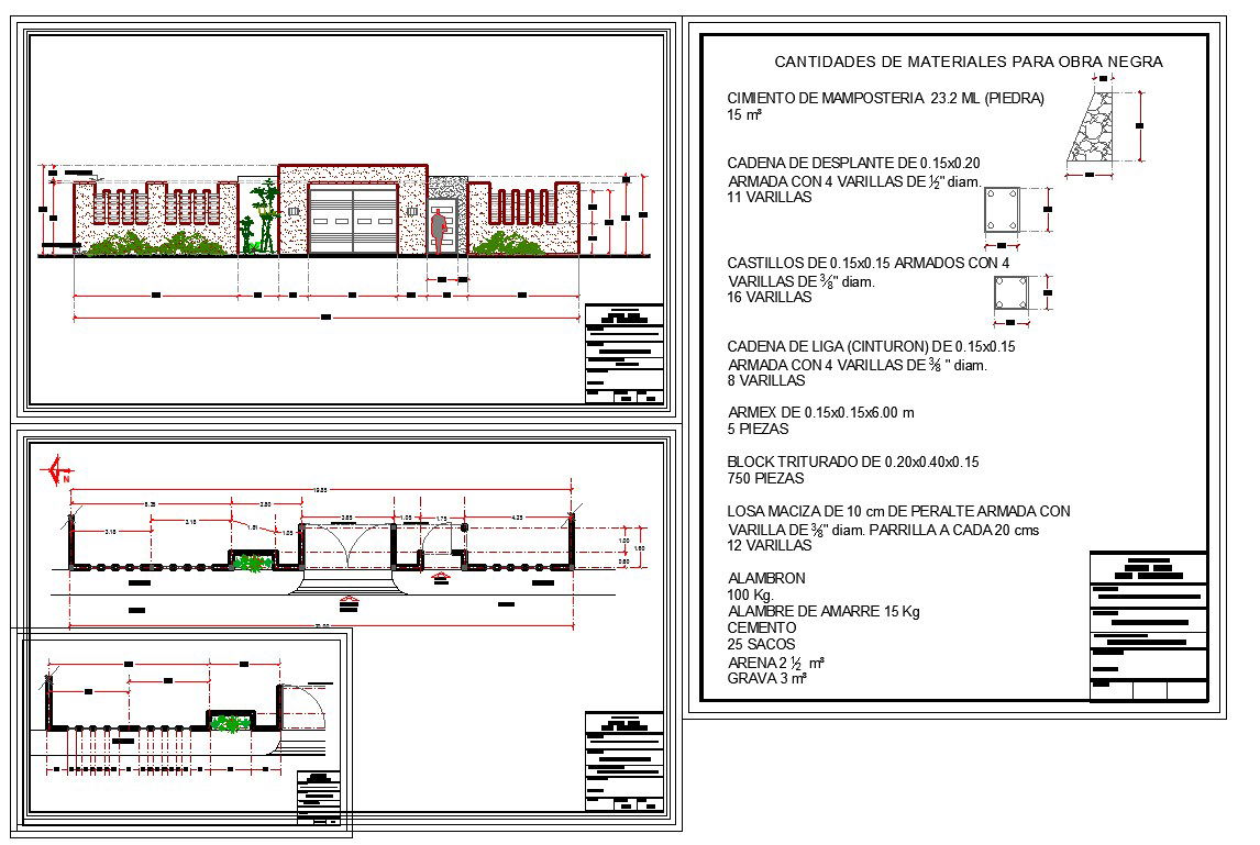Barda Room for house Elevation detail
