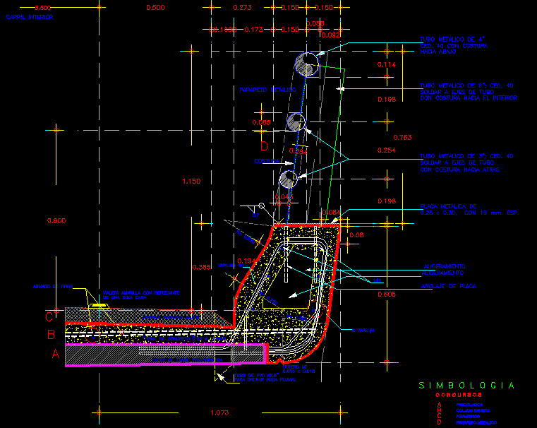 Detailed Bridge Road CAD Drawing Layout for Structural Design Projects