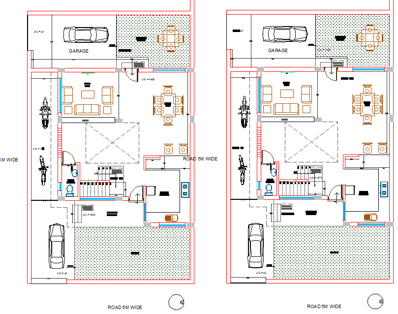 Modern House AutoCAD DWG Plan with Furniture and Room Layout