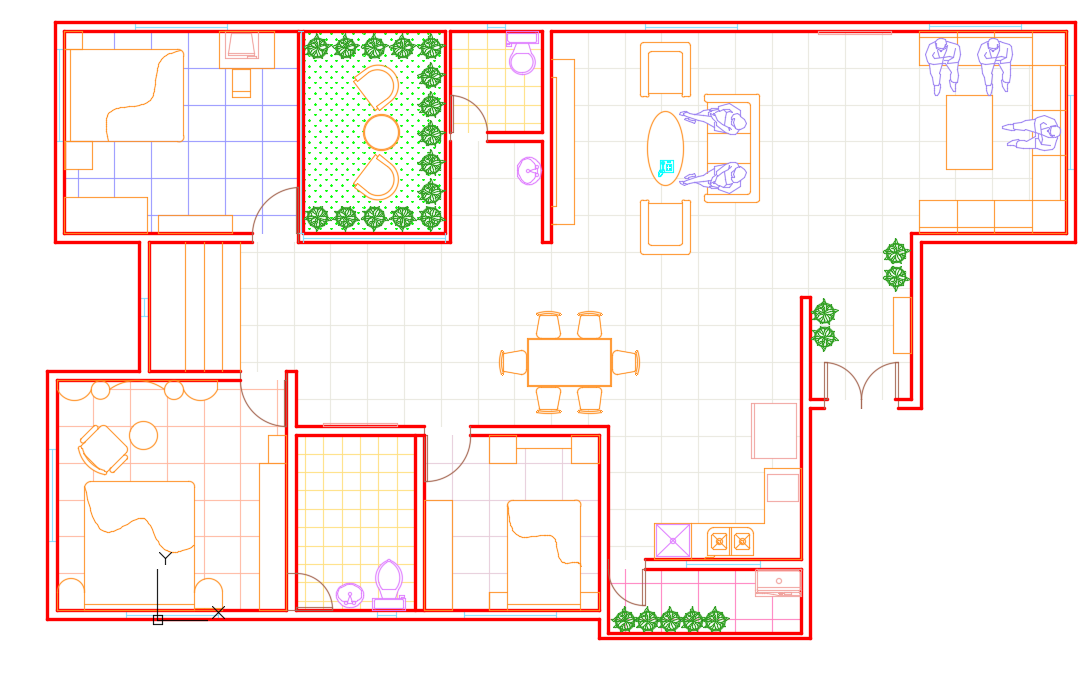 Sofa CAD block for interior design and furniture layout in CAD File