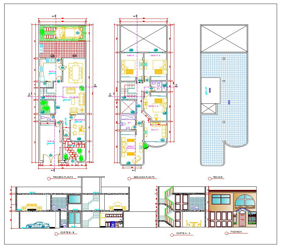 House architecture presentations drawing and detail