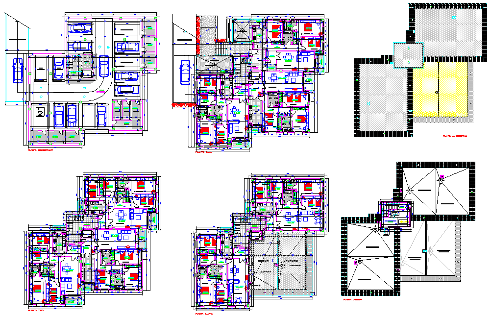 Apartment AutoCAD DWG with Parking Layout and Residential Floor Plan