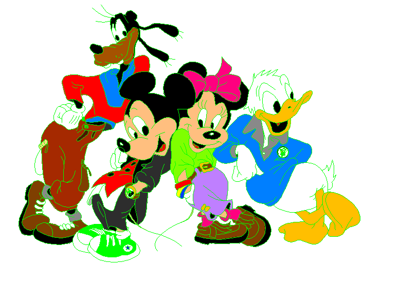 Cartoon Character Group Design CAD Drawing File for Animation Projects