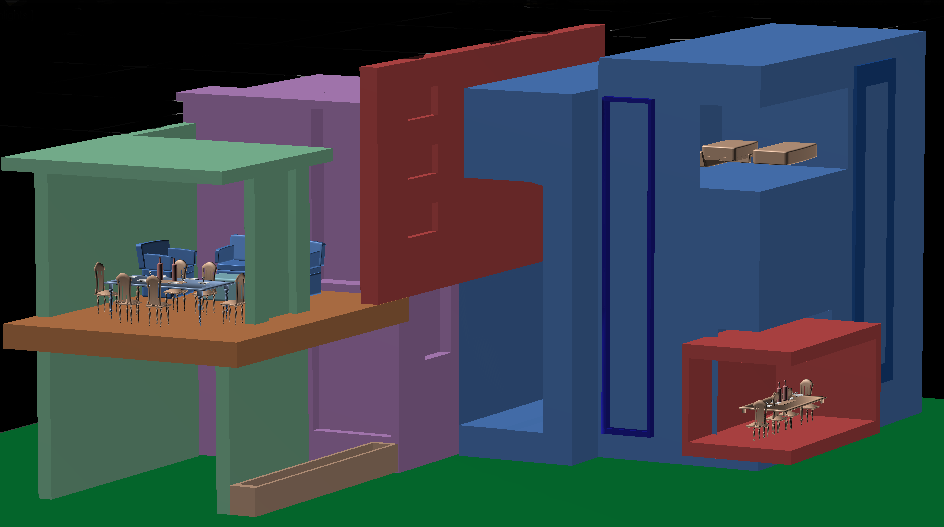 3D Modern Bungalow CAD Drawing with Architectural Rendered Exterior