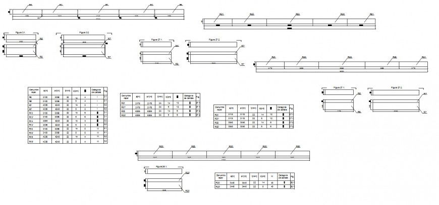 A Beam section plan autocad file