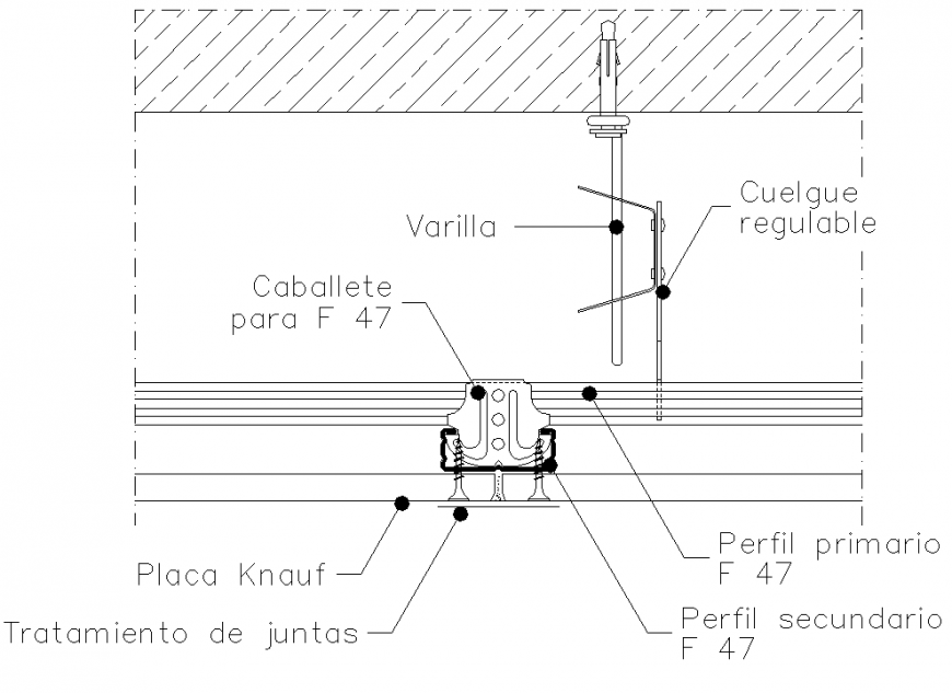 A bearing section plan autocad file