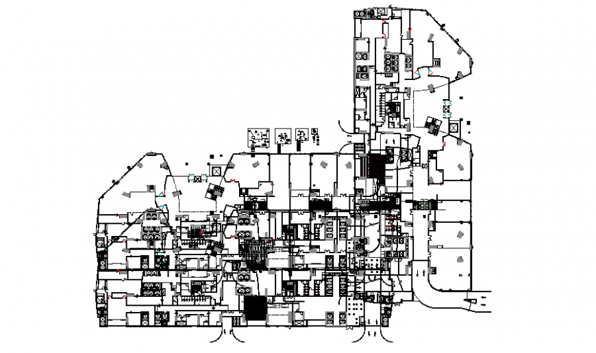 A Commercial building office plan detail dwg file