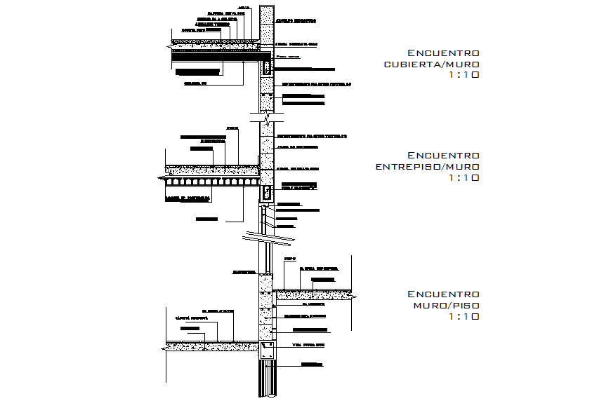 A Detail in Wall section autocad file