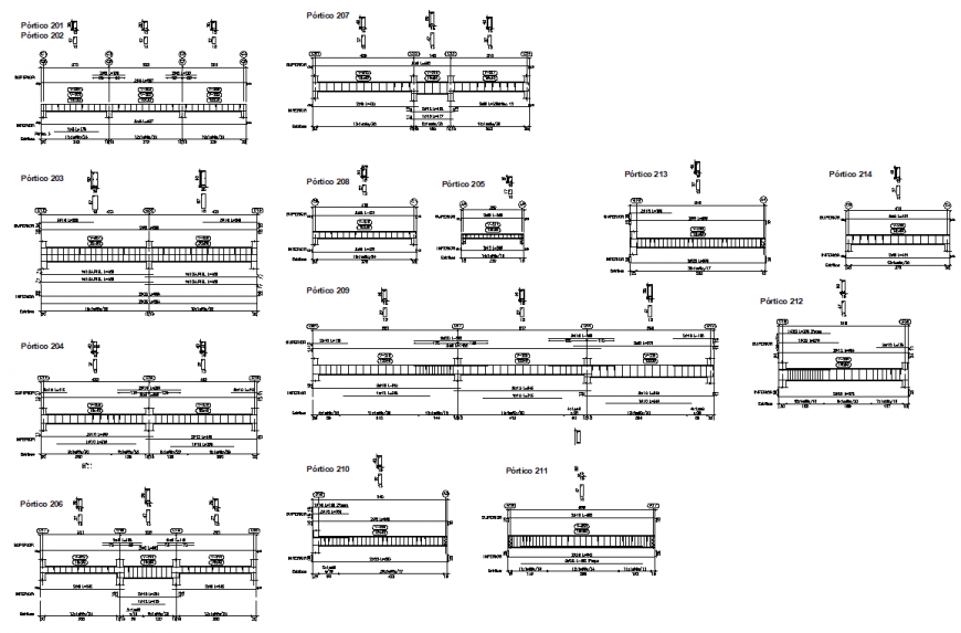 A Detail of beam section plan autocad file