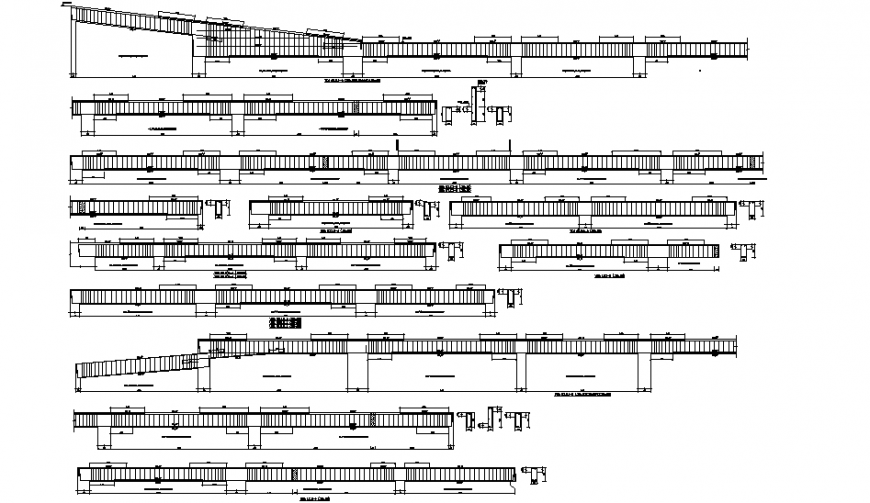 A detail of beam section plan layout file