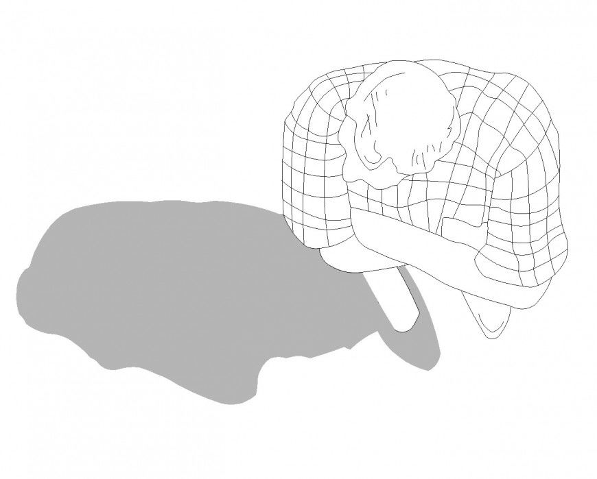 A Detail of People Plan shaddow dwg file