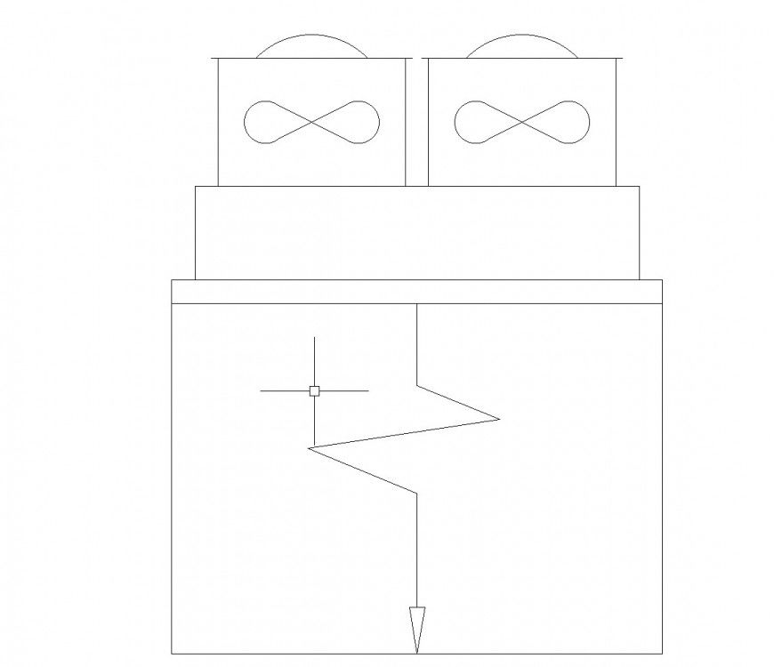 A Exhaust attenuator plan autocad file