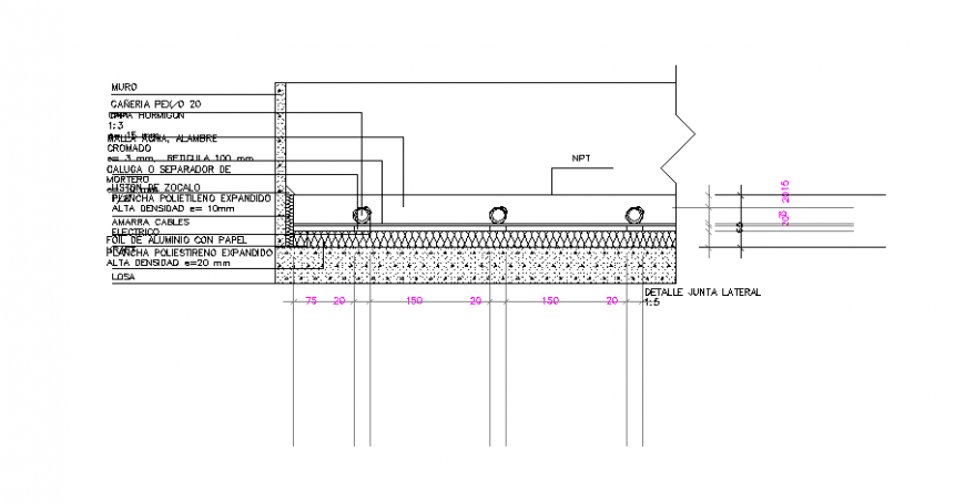 A Flooring section plan autocad file