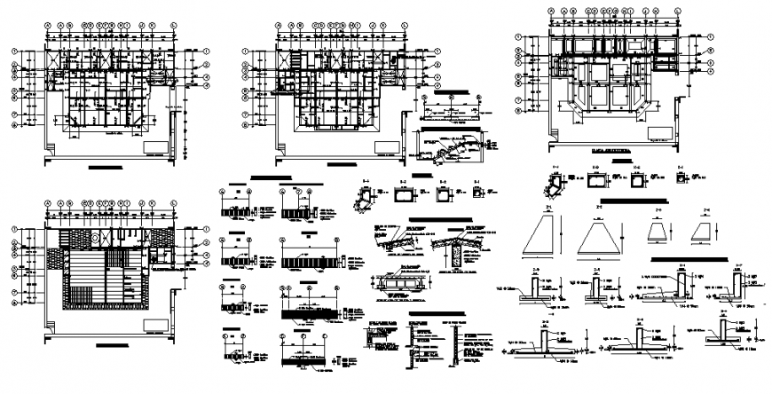 A Foundation and column section detail dwg file