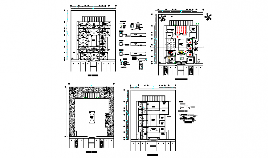 A Ground floor to terrace floor house plan layout file