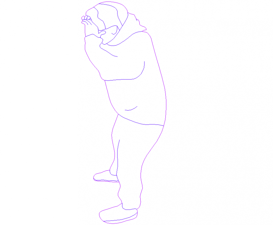 A guy plan detail dwg file.