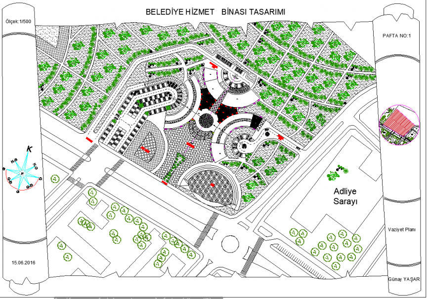 A landscaping commercial building plan detail dwg file