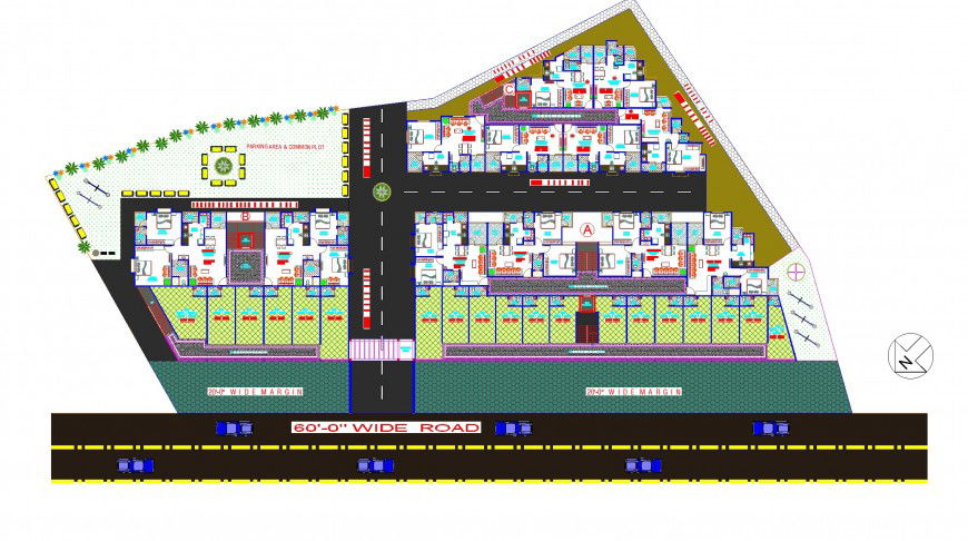 A Landscaping commercial building plan layout file