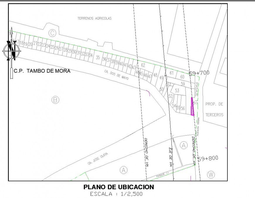 A Location site plan detail dwg file