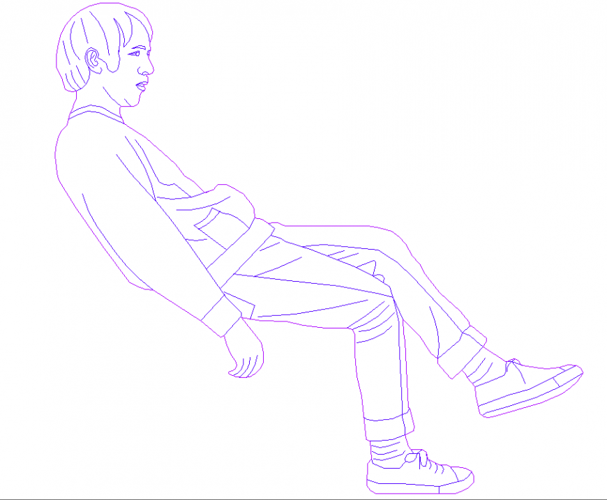 A people plan detail dwg file.