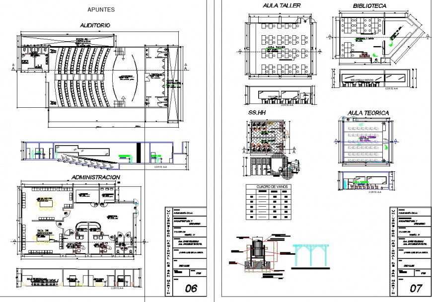 A Project faculty of architecture planning autocad file