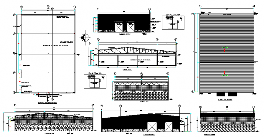 A Roof plan and section detail dwg file