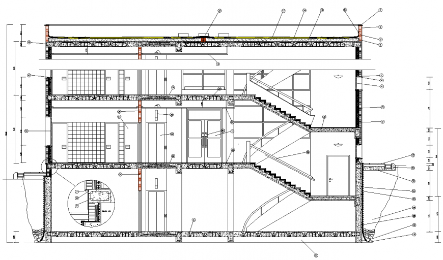 A Section house plan autocad file