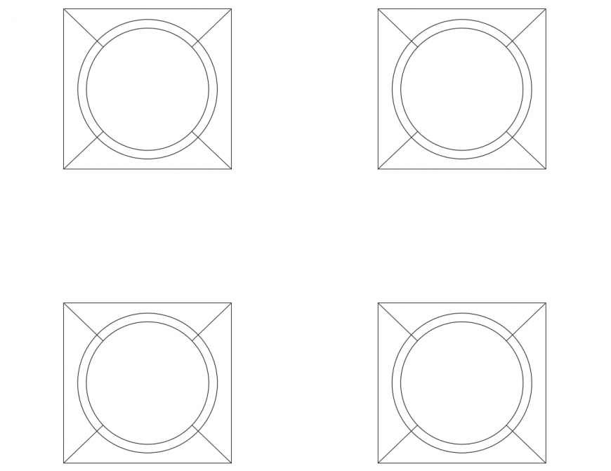 A simple gas stove top view elevation cad block details dwg file