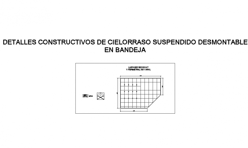 A Suspended ceiling removable tray plan layout file