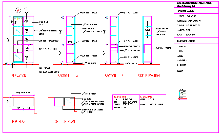 dressing unit deteils