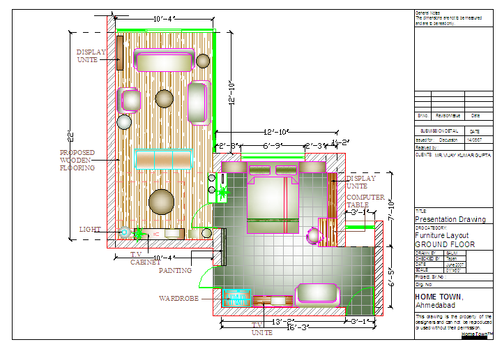 Furniture Lay-out detail