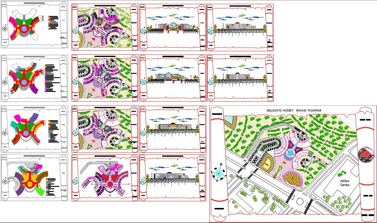 Public Market Design Concept Plan in AutoCAD DWG File