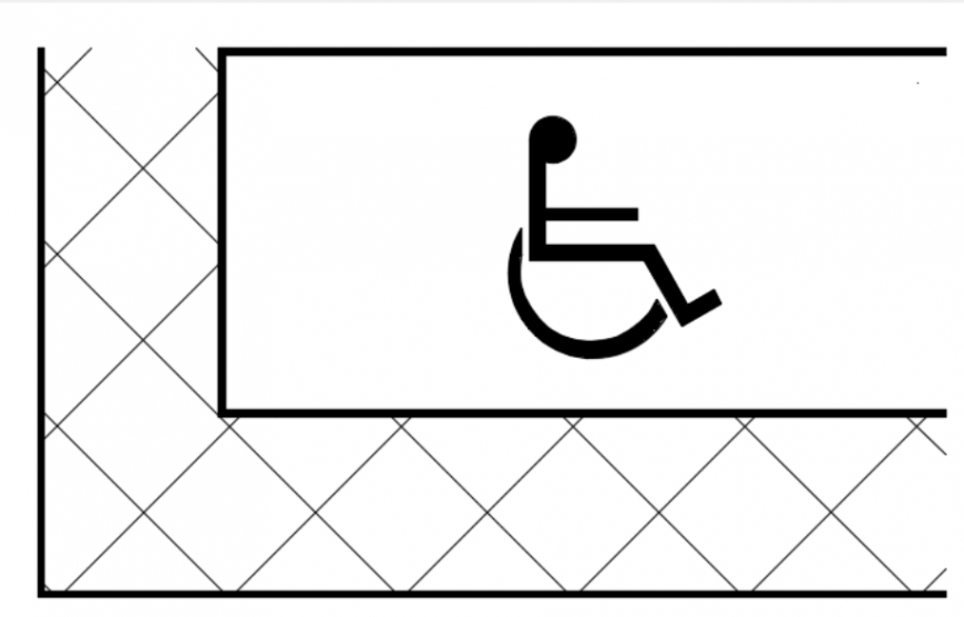 Accesible car park space single