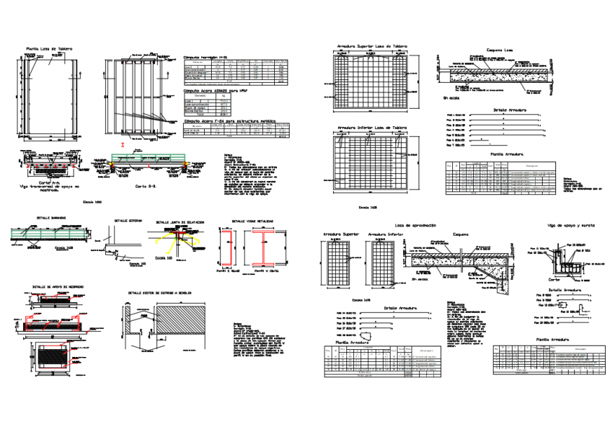 Access city bridge construction with concrete cad drawing details dwg file